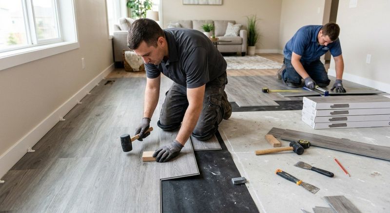 Our team working on Flooring Service projects in Las Vegas, NV